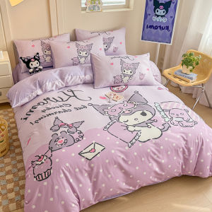 Princess Style Pure Cotton Bedding Set Three to Four Pieces for Girls Dormitory Bed Sheet Quilt Cover Protector Comforter Set