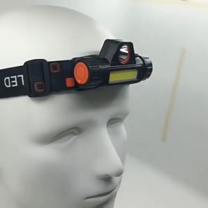 Lampu Senter Kepala Mini Head Lamp LED - Cahaya Terang Bisa Dicas dan Tahan Air Hujan