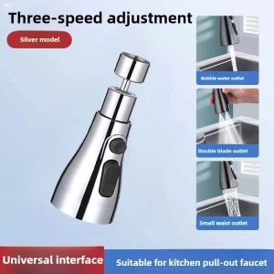 Universal 360° Rotation Kitchen Faucet Extender 3 In1 ABS Durable Water Saving Shower Spray Head Bathroom Basin Tap Replacement