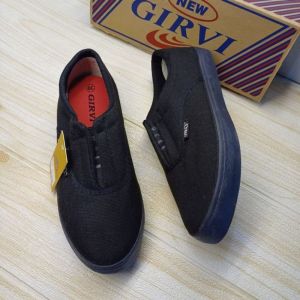 Sepatu GIRVI 73007328 Sepatu sekolah jass kanvas Putih Hitam vulcanized shoes