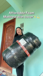 FINAA Foam Mattress 4 INCH 100% Original with random Color Cover Thick Single/Double/Family/Queen Size Mattress