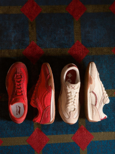 Li-Ning | Giày Nữ Thời Trang Đế Mỏng Màu Đỏ Vintage