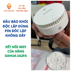 {WIFI}Đầu báo khói qua WIFI dùng pin độc lập DAHUA SA2FA báo qua điện thoại