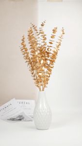 Dollar Silver Panjang Cabang 5 Artificial Pesta Natal Dekorasi Rumah Pelaminan Hiasan Buket Daun Dollar Eucalyptus Golden Emas Home Decor Premium Import Artifisial
