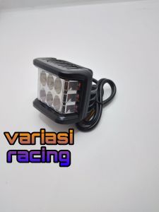 LAMPU TEMBAK SOROT LED CWL MINI 6MATA + STROBO/LAMPU BISA KEDIP KIRI-KANAN MERAH-MERAH