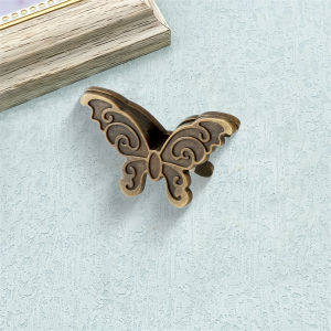Vintage Antique Bronze Embossed Butterfly Alligator Hair Clips Retro Swirl Pattern Metal Side Barrettes Decorative Bangs Hair