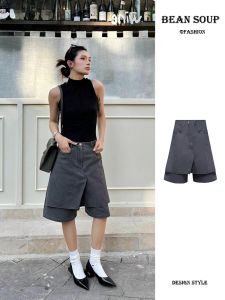 กระโปรงทรงเอสีเทาสำหรับใส่ไปทำงาน กระโปรงทรงเอผู้หญิง กระโปรงสั้นทรงเอ ชุดทำงานลำลอง กระโปรงทรงเอ กระโปรงสั้น