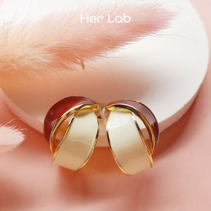 Her Lab Jewelry | Thời trang và độc đáo của phụ nữ Bông tai S925 bạc nhiều lớp bông tai cá tính Bridal cổ điển Bông tai hình chiếc lá