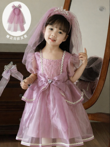 YOEHYAUL | Pearl Decoration Princess Style Puff Sleeve Dress