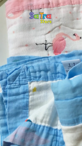 Chăn sợi tre cao cấp cho bé bo viền 4 lớp mềm mịn thoáng mát kích thước 12 x 12m