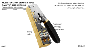 3 IN 1Network cable Cutter plier RJ45 Crimping Tools Ethernet Crimp Tool Kit Standard Pass Through Connectors