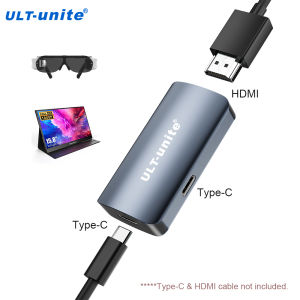 HDMI to Type C Converter 4K60HZ HDMI to USB C Adapter Compatible with RayNeo XREAL Air Rokid Air Switch Base Steam Deck Base