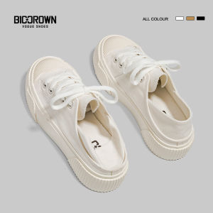 2022 Summer White Canvas Shoes for Women Casual Slip-On Loafers with Thick Sole Comfortable Breathable K-Style Ankle Dress Shoes