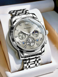OLEVS | Mens Quartz Watch with Openwork Design and Water Resistance