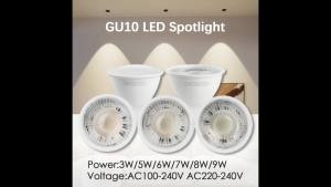 8PCS/Lot LED Light Bulb Spot GU10 Lamp 220V 110V 3W 5W 6W 7W 8W 9W 120 38 Degree Beam Angle LED Light for Home Decoration Bulbs