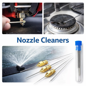 10Pcs Stainless Steel Cleaning Nozzle Tool Kit for Car Windscreen Jet Washer 3D Printer Jets Gas Stove Vent