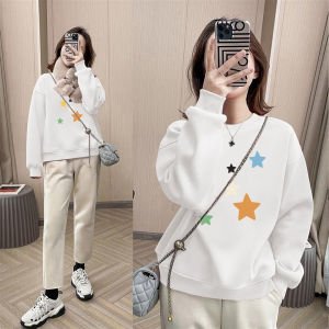 100% Pure Cotton Thick Womens Sweater New Style Fall Winter Fashion Long Sleeve Crewneck Pullover for Small Stature