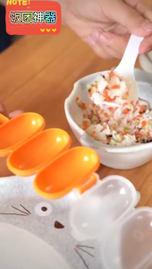 Alat Cetakan Nasi Bento Bola Bulat Gulung Rice Ball Shaker Mold - Alat Cetak Nasi bento Bulat Manual Praktis Anti Lengket FREE Centong