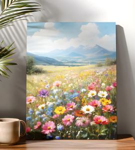 BILIBILI | Acrylic Paint By Numbers Flowers Painting By Numbers on Canvas Coloring By Number for Adults Paint Digital Art