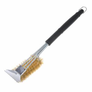 Bàn Chải Vệ Sinh Vỉ Nướng SY Long Với Tay Cầm Chống Trơn Dụng Cụ Cạo Kim Loại Chống Gỉ Dành Cho Nướng Ngoài Trời Cắm Trại Dã Ngoại
