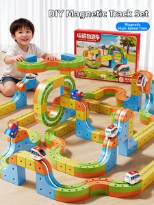 TEMiTANGMI | Magnetic Building Block Race Car Transformable Educational Toy