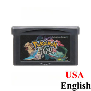 Bandai | GBA Pokemon Game Cartridge 32-Bit Video Game Console Card AshGray Liquid Crystal Light Platinum Moemon Emerald USA Version