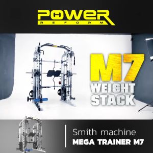 [เฉพาะต่างจังหวัด] Power Reform เครื่องออกกำลังกาย Functional Training Machine Smith Machine รุ่น Mega Trainer M7 Stack Weight Stack 180 kg. ฟรี ! อุปกรณ์เสริม 15 รายการ