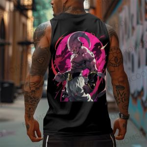Bandai | 2025 Dragon Ball Anime Goku Peripheral Print Tank Top Gym Mens Loose Sports Summer Fashion Pure Cotton Breathable Vest