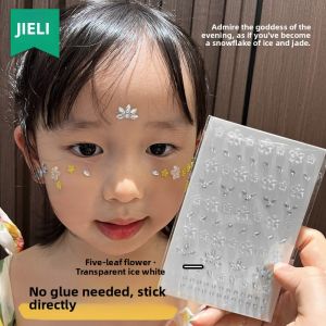 JIELI | Childrens Face Decoration Stickers with Glitter and Rhinestones