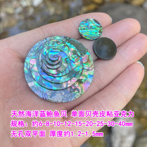 Natural Seafood Abalone Shell Leather 6-40mm round Double Flat round Shell Embedded Craft DIY Materials Pearl Mother of Pearl