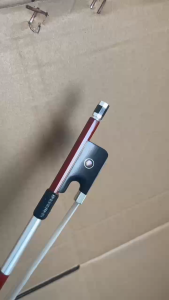 High Quality Handmade Copper Nickel Mounted Ebony Frog and Natural Horsehair Pernambucco Viola Bow 4/4