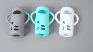 3Pcs Silicone Bottle Sleeves for Dr. Browns Glass Baby Bottles Food-Grade Silicone Bottle Sleeves Insulated Baby Bottle Cover