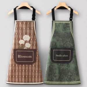 Fashionable Canvas Apron for Women Kitchen Gardening Cooking Professional Wearable All Seasons One Size Fits All Household Cleaning