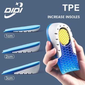 DIDI 1 Pair 3cm Invisible Increase Height Insole TPE Height Lift Half Heel Insert Taller Cushion Sole for Men Women