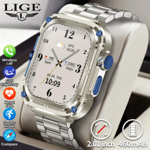 LIGE GPS and NFC Smart Watch for Men Full Touch Screen Waterproof Outdoor Sport Watch Women for Android and iOS jam tangan pintar lelaki