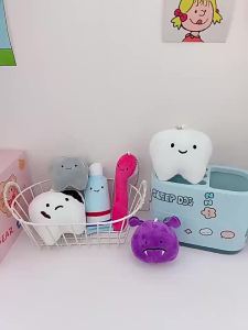 Cute Teeth Plush Toy Cartoon Wisdom Teeth Pendant Toothbrush Soft Care for Teeth Toothpaste Toothbrush Tooth Care Toys Kid Gifts