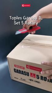 PROMO LEBARAN !! Toples Kue 5 Set / Toples + Nampan Putar Bahan Tebal / Kapasitas 1 Liter