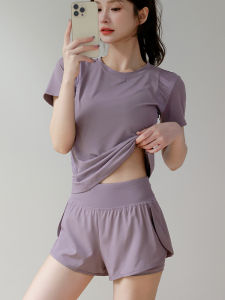 Summer Sports Suit Female Silm Slim Looking Professional Running Training Fitness Yoga Wear Cycling Morning Running Breathable Mesh