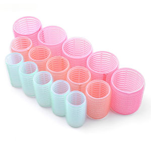 6pcs Hair Roller Multiple Size Natural Self-adhesive Curls Bang Fluffy Hair Home Use DIY Styling Tools