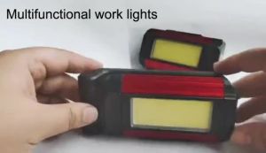 Portable COB Magnetic Work Light Rechargeable LED Flashlight Super Bright Camping Waterproof Car Repair Lamp with Brackets