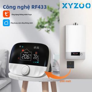 Bộ Điều Chỉnh Nhiệt Độ WiFi Thông Minh Không Dây RF Cho Lò Hơi Gas - Bộ Điều Khiển Nhiệt Độ Chạy Bằng Pin Tuya Hệ Thống Sưởi Sàn Tương Thích Với Alice Google