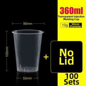 Disposable Plastic Juice Drink Cup 100pcs