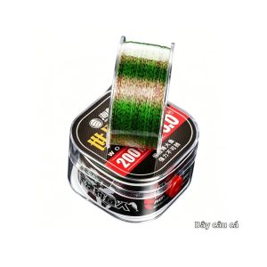 Dây Câu Cá Nylon Trong Suốt Phủ Fluorocarbon LOONG BRAID Siêu Bền Chịu Mài Mòn Dùng Cho Hồ Và Sông 220M