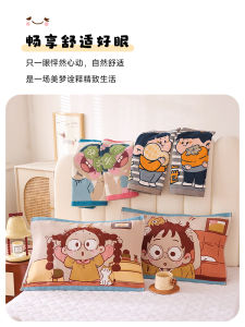 Thickened Eight-Layer Pure Cotton Muslin Pillowcase for Children Anti-Slip Breathable All-Season Cartoon Baby Pillow Cover