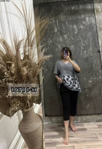 ONE SET V 19711-H BAHAN RAYON PREMIUM LD 112 CM FIT TO SIZE XL-4L BISA COD