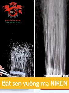 Bộ vòi sen tăng áp nhựa ABS mạ NIKEN Bát sen vuông nhiều chế độ xả nước KENISI-BS95