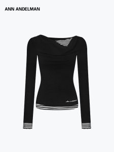 ANN ANDELMAN | Sloping Collar Long Sleeve T-Shirt Inner Or Outerwear
