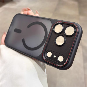 Magnetic Metal Lens Bumper Protection Case For iPhone 17 Air 17 Pro Max Wireless Charge Matte Clear Hard Cover For Magsafe Funda