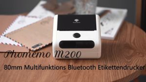 เครื่องปริ้นท์ฉลากความร้อน บลูทูธ แบบพกพา Phomemo M200 Usb+Bluetooth Thermal Label Printer รองรับฉลากกว้าง 20มม-80 มม.