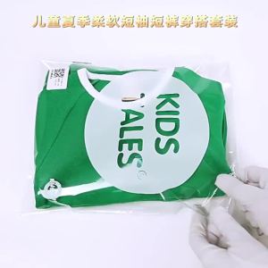 Kids Tales Childrens Clothing Summer Soft Short-Sleeved Shorts Girls Wear Suit Baby Boy Casual Two-Piece Suit